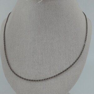 Vintage Italian Sterling Silver Rope Chain Necklace – 19”